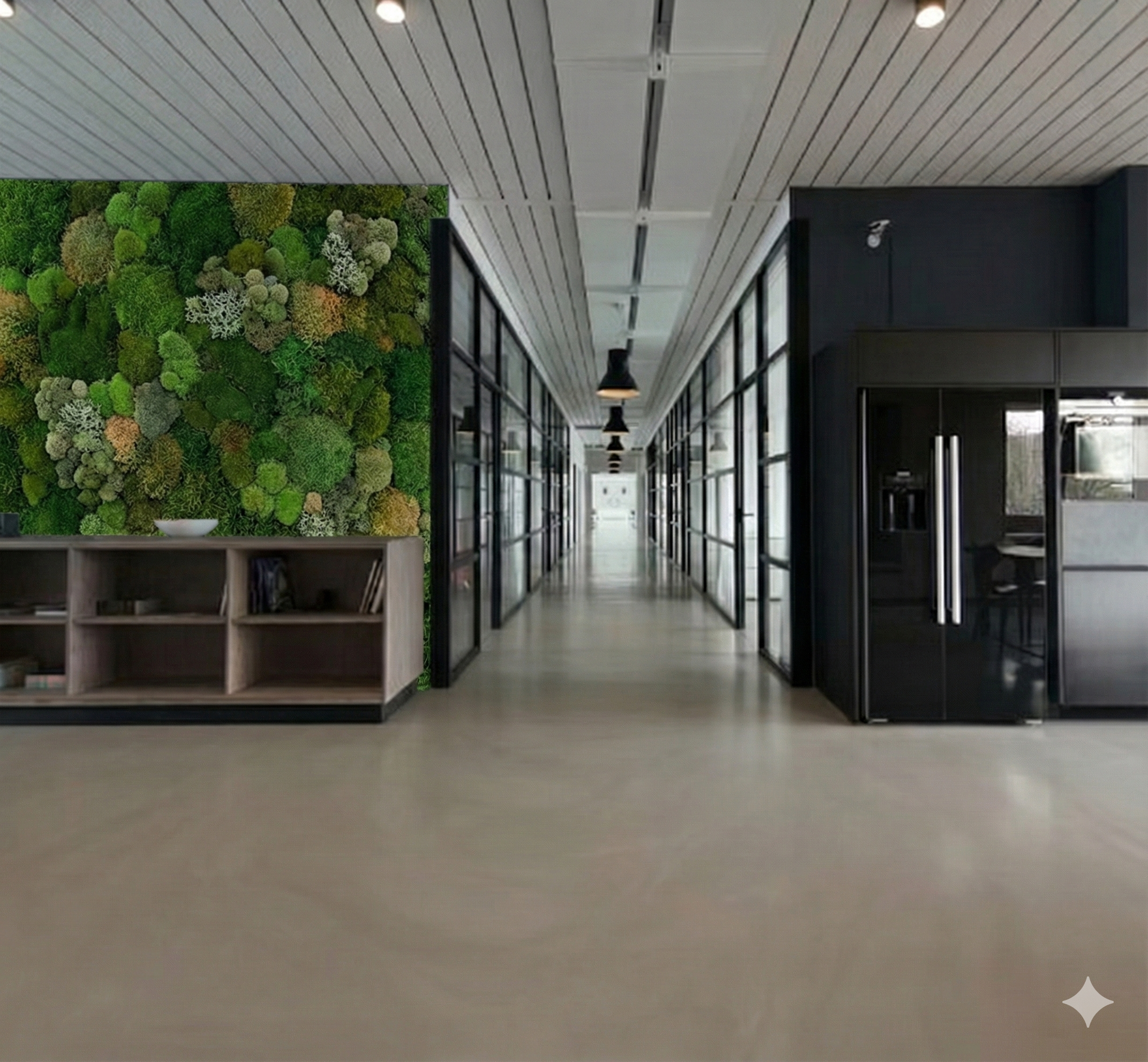 Zona de descanso colorida y vibrante